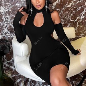 SHEIN small black dress and sleeves